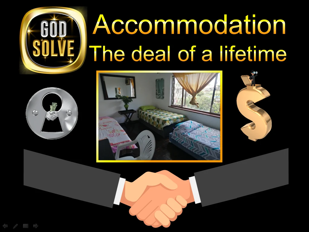 Godsolve infographic with a tidy room photo highlighting mentoring, discipline, and purpose-driven living