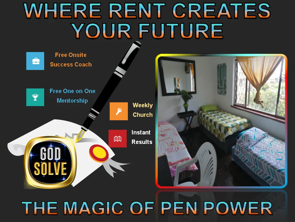 Godsolve infographic with a tidy room photo highlighting mentoring, discipline, and purpose-driven living